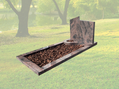 Modern grafmonument met tuintje